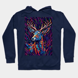 Abstract colorful deer Hoodie